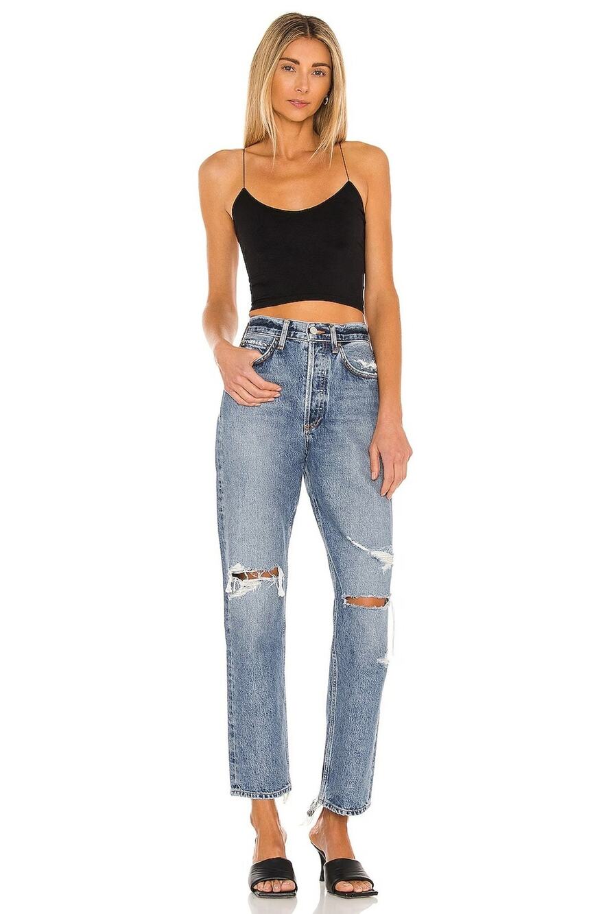 Intimately Free People Womens XS/S Black Skinny Strap Seamless Brami Cami C7-6